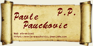 Pavle Paučković vizit kartica